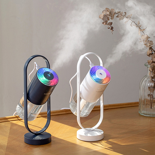 Sharp wholesale humidifier USB projection lamp 360 rotation desktop mini silent large fog aroma portable car 
