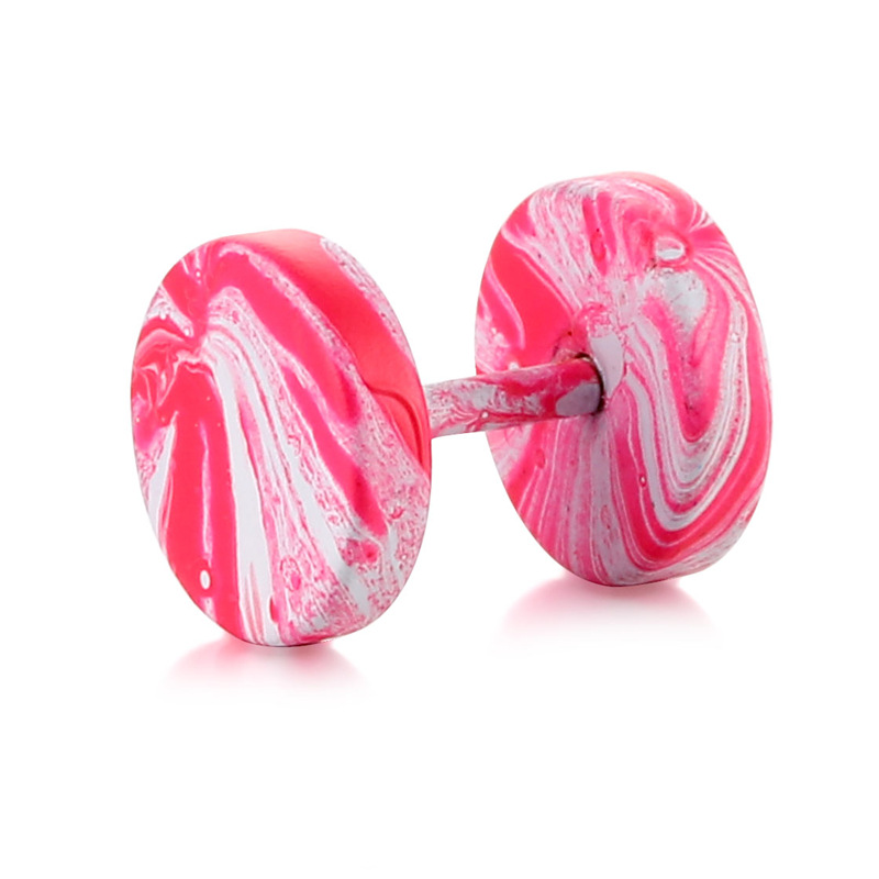 Pendientes hombre mancuerna acero inoxidable estilo coreano_voghion.com