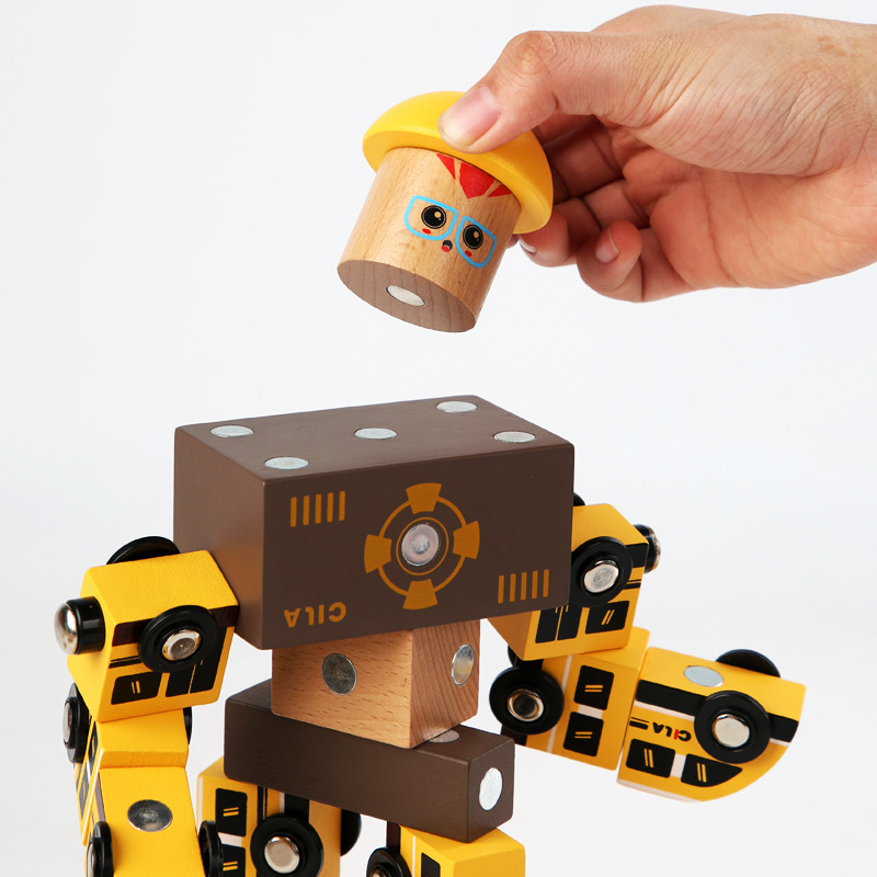 Tiktok caliente combinación creativa máquina DIY pista ingeniería vehículo traje variedad magnética montaje vehículo pista