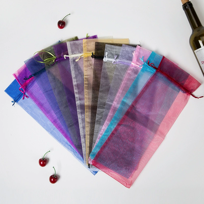 В наличии 14*37 Органза Пакет Подарок Марлевый Мешок/Мешок Вина Drawstring Марлевый Мешок/Пакет Вино Подарок