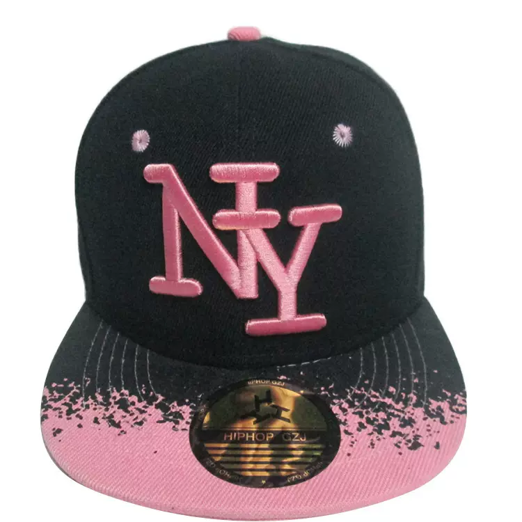 亚马逊新款透气男女软顶棒球帽 儿童斜纹印花韩版字母平沿棒球帽