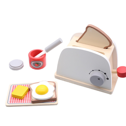 Children's play house simulation bread machine boys and girls mixer cooking kitchen toy set wooden