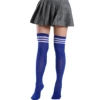 Blue bottom three white bars