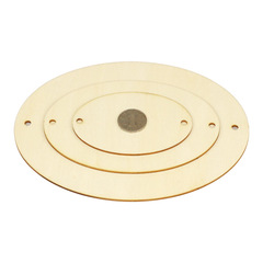 Hole Wooden Disk Children's Snow Clay Ultra Lightweight Clay Board Base Plate Pad Handmade DIY Round Base Wooden Disk