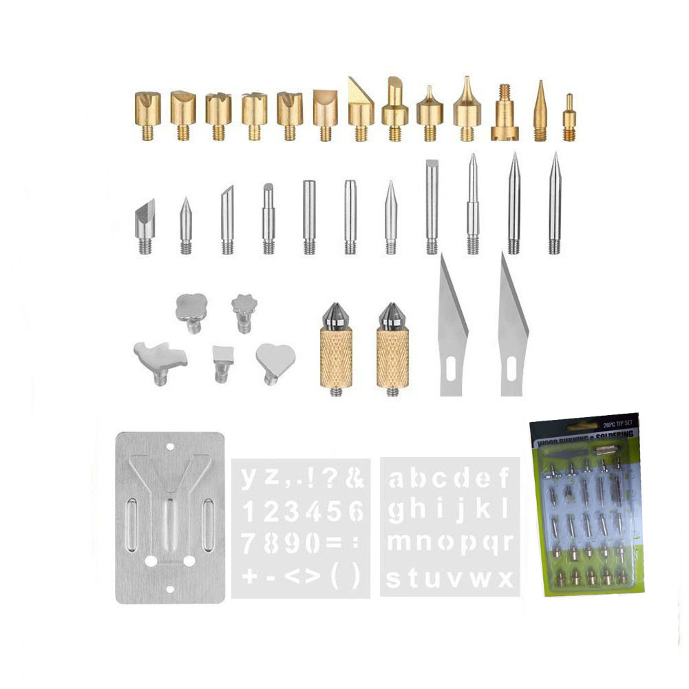 28头雕刻烙铁头 木头烙画专用 外贸跨境 雕刻头 烫花烙铁头雕刻冰