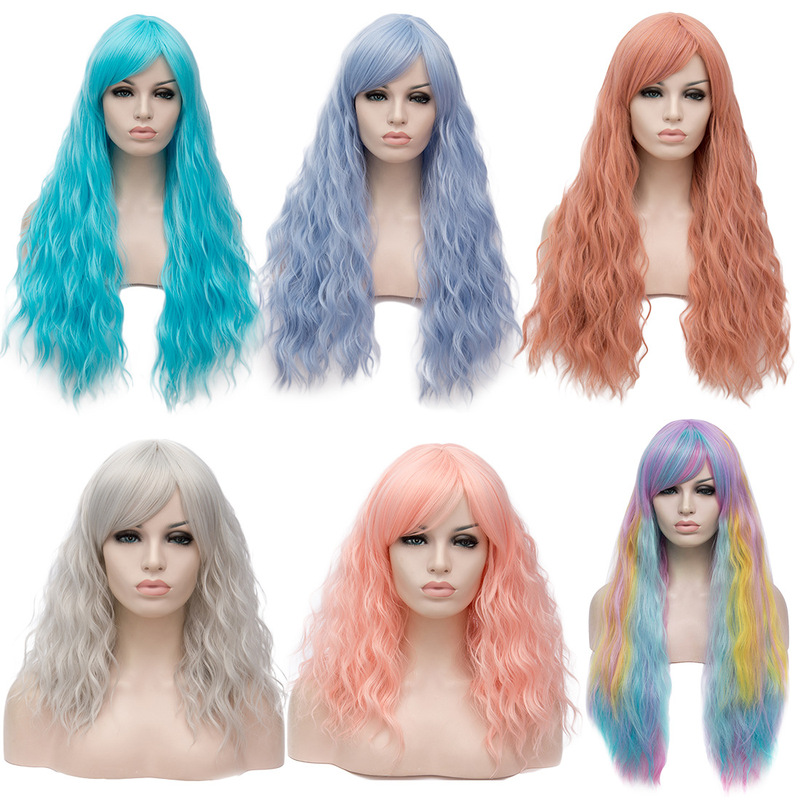 [xiyang] European and American Wig Instant Noodles Style Short Curly Hair Long Curly Hair eBay Amazon Aliexpress Special Price