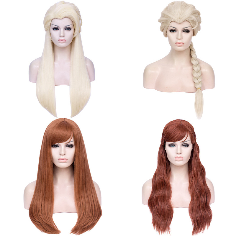 Frozen Wig Elsa Queen Elsa Anna Princess Anna Fairy Tale COS Wig Ready Stock