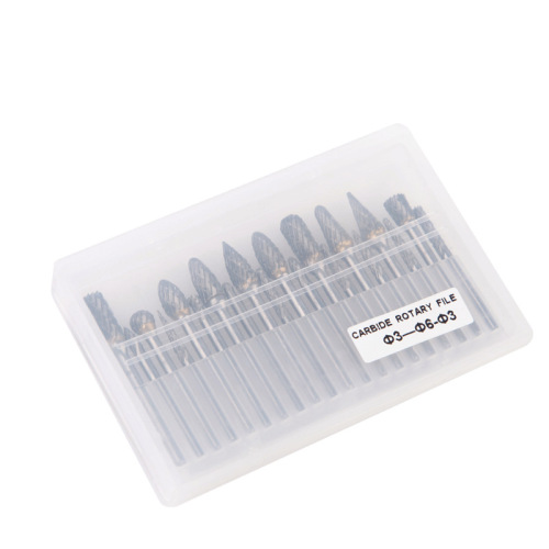 3mm tungsten steel grinding head single grain double grain rotary file tungsten steel milling cutter woodworking wood carving grinding head root carving carving knife