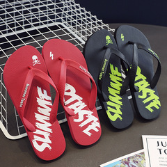 2021 new style flip-flops for men, anti-slip, trendy Korean style personalized slippers for men, thick-soled social sandals for summer outerwear