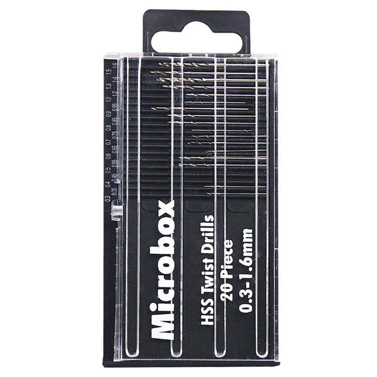 0.3-1.6mm Mini Twist drill set hand twist walnut play drilling box small drill