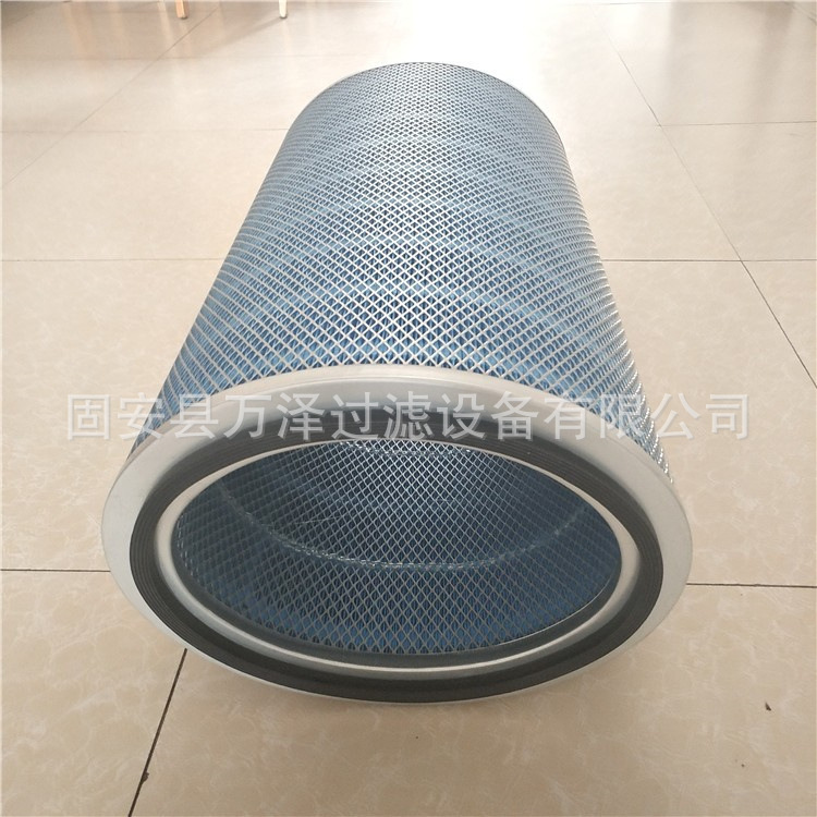 万泽现货玻璃厂阻燃空气滤筒 椭圆空气滤芯 高温滤筒滤芯