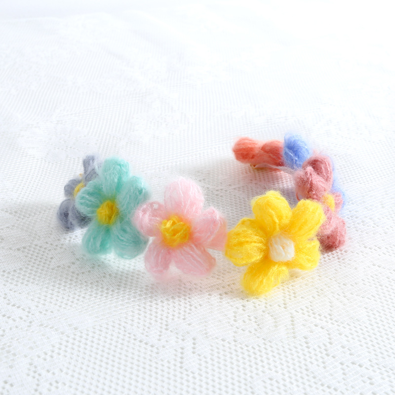 Pet lana flor de sol margarita fieltro flores gatos conejos Teddy accesorios accesorios fotográficos japoneses estilo coreano gatito