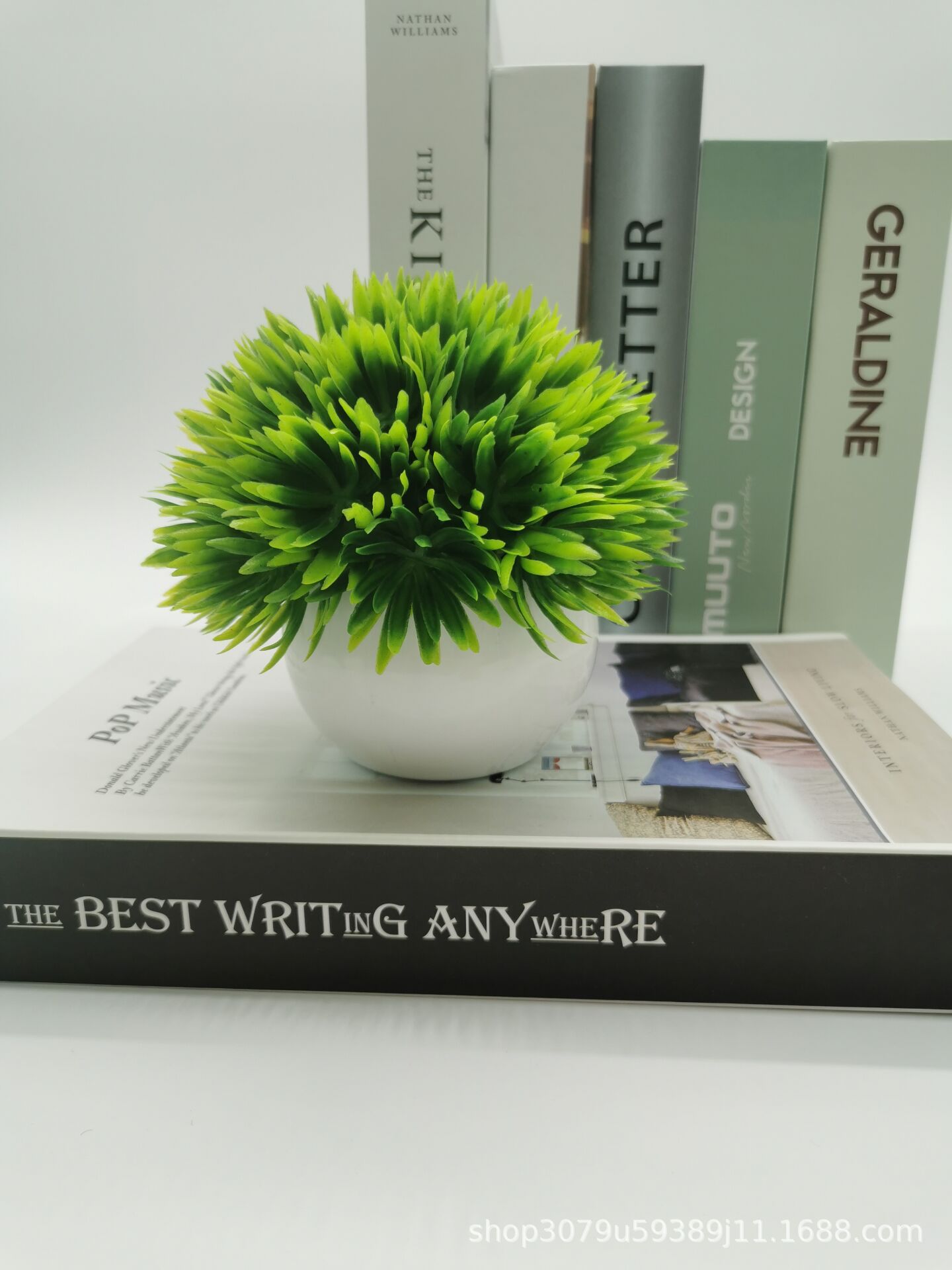 Plantas de simulación, pequeñas plantas verdes frescas, plantas en macetas de hemisferio, decoración de interiores y exteriores, flores falsas de escritorio al por mayor