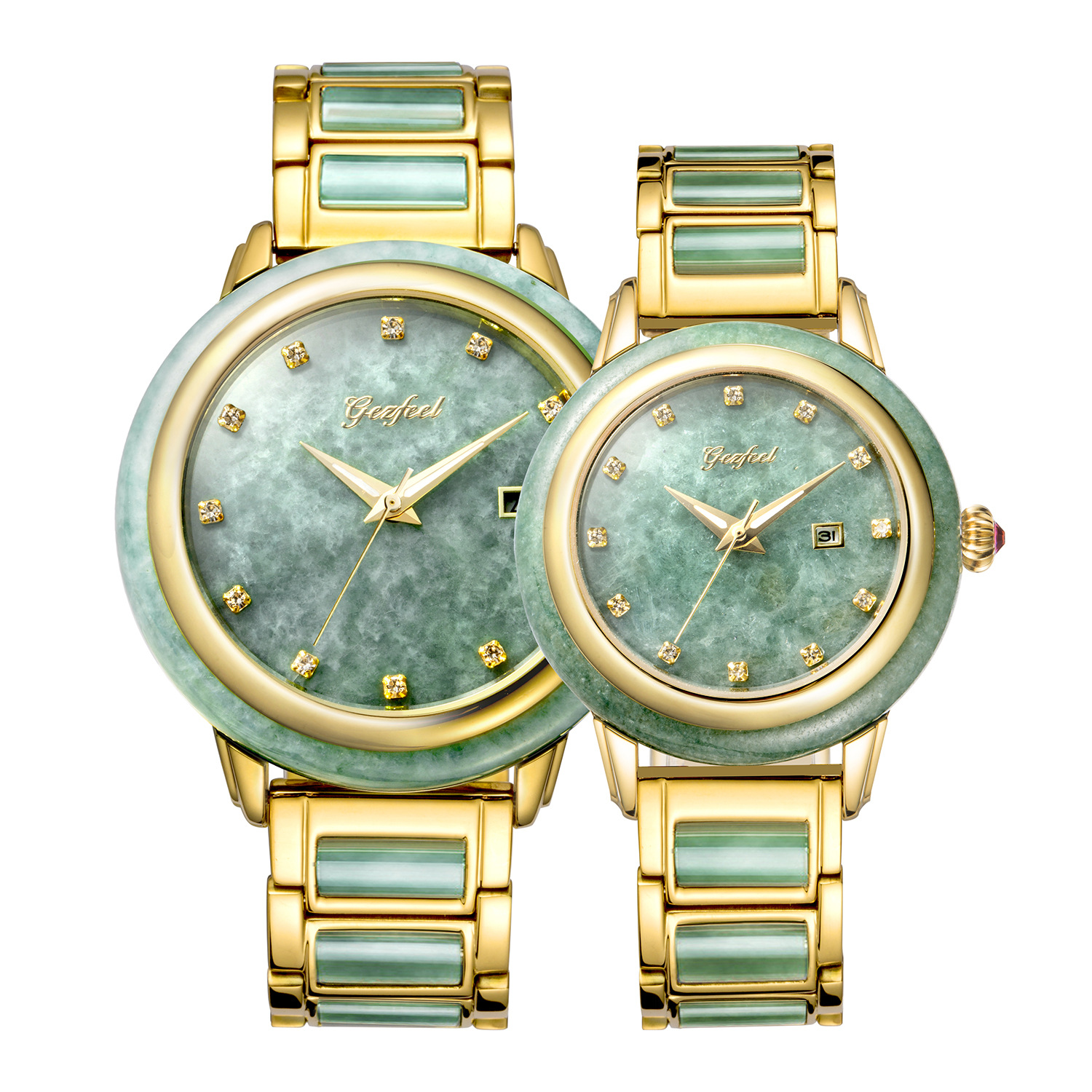 Wholesale In-Stock Jade A-Grade Men's Automatic Mechanical Watches, Fashionable Jade Women's Watches, Couple Watches