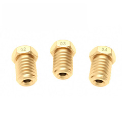 廠家直銷3d打印機配件 E3DV5 V6黃銅噴嘴 m6螺紋1.75/3.0耗材批發