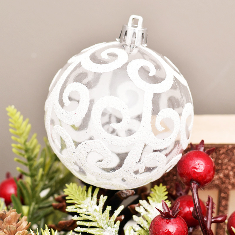 Christmas Decorations 8cm/18 Painted Pet Transparent Balls Christmas Balls Christmas Tree Pendants
