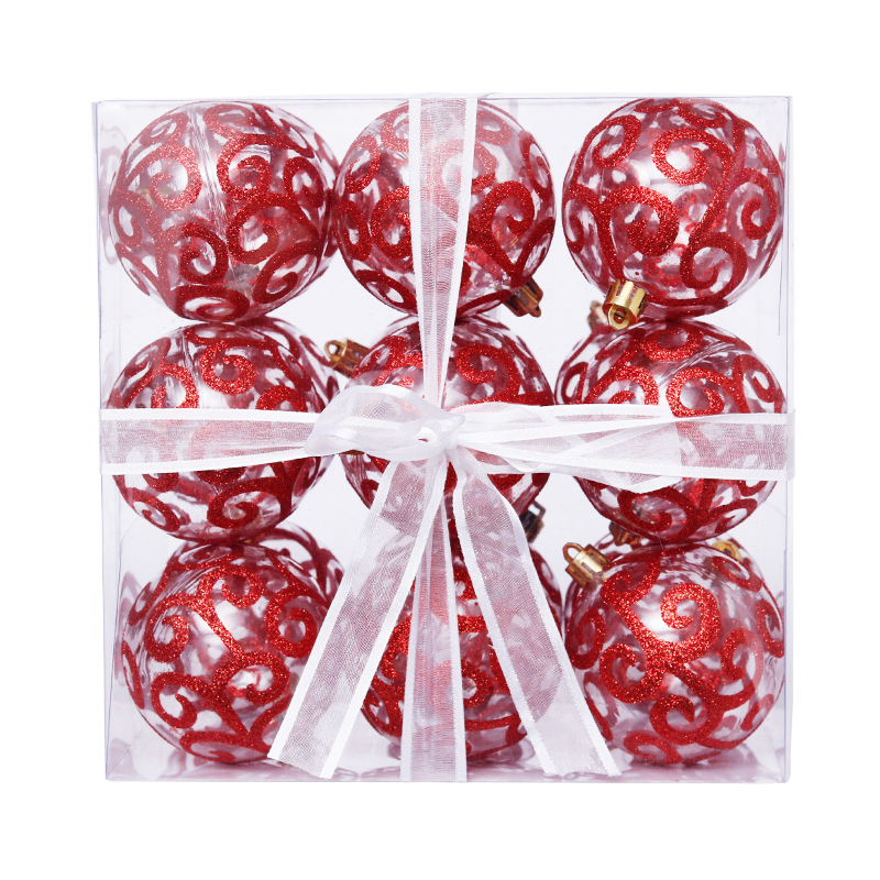 Christmas Decorations 8cm/18 Painted Pet Transparent Balls Christmas Balls Christmas Tree Pendants