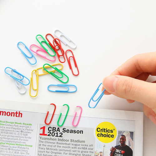 Getle 0038 Office Mini Colorful Paperclip Clips Creative Wires Colorful Metal Non-Plastic Paperclips
