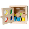 Intellectual geometric cognitive wooden toy box shape for baby, constructor, early education