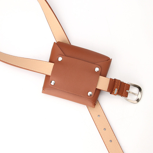 New style women's waist bag belt, simple and versatile clothing belt, detachable multi-functional small bag, decorative trouser belt, dropshipping