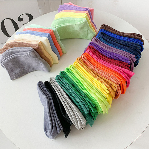 Versatile pile socks for women, Korean mid-calf socks for summer, thin style, trendy Korean style college style cotton socks for women, long socks
