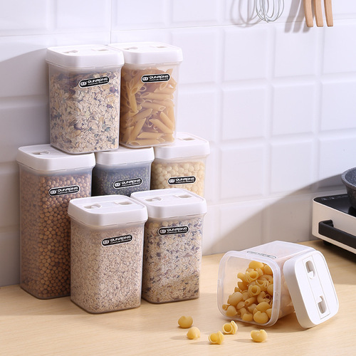 Household plastic sealed jar, transparent storage jar, kitchen grain storage box, moisture-proof and dust-proof candy snack jar