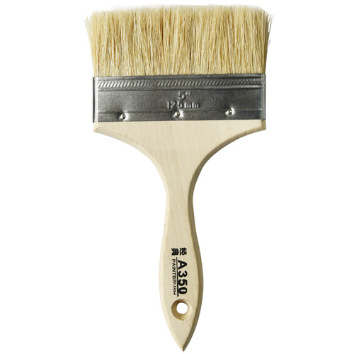 Factory direct sales a350 3-inch bristle wooden handle 2-inch glue brush wholesale 1-inch industrial pig bristle brush for sweeping dust