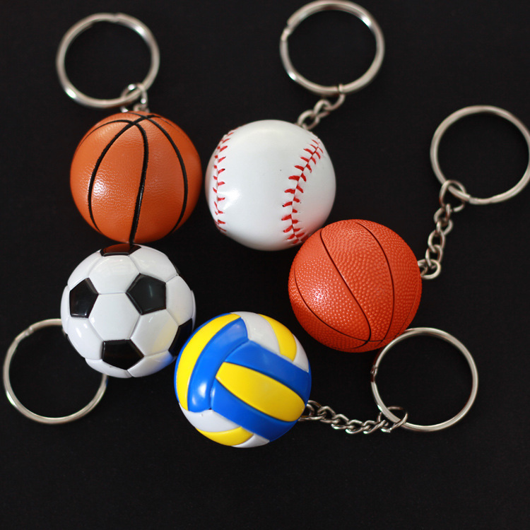 Basketball Souvenir Simulation Small Basketball Keychain Volleyball Pendant Football Company Event Baseball Gift