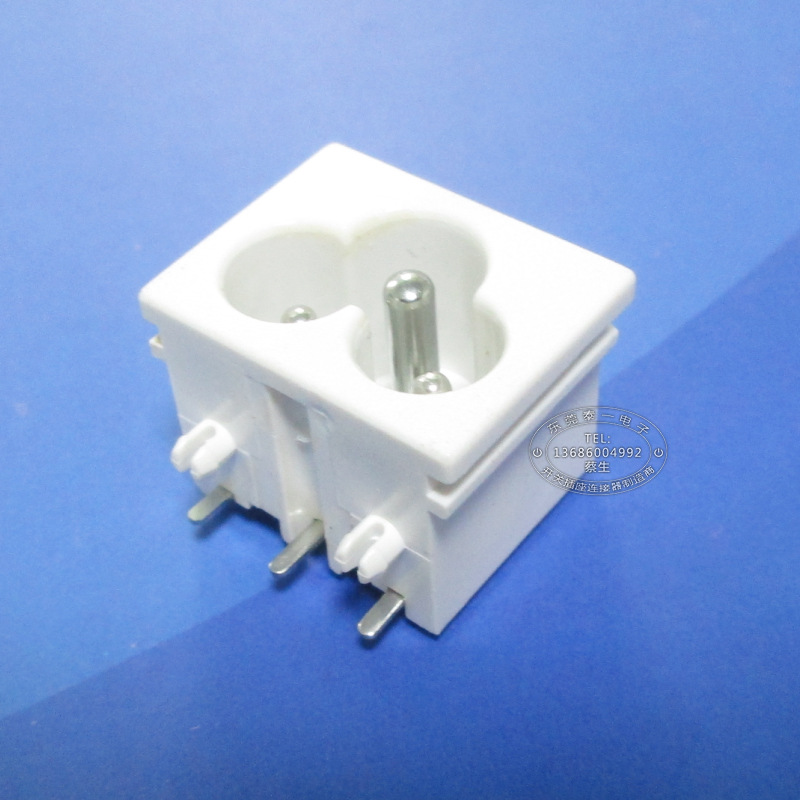23*18三芯白色接口 白色米老鼠座子 适配器通用白色电源插座DB-6