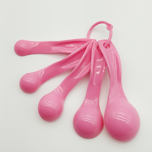 Baking tools plastic measuring spoon kitchen household scaled salt spoon milk powder coffee spoon cake measuring 5-piece set