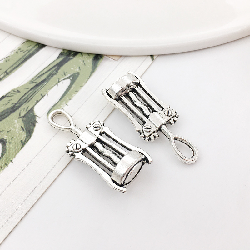 DIY aleación colección plata accesorios pendientes pulsera collar accesorios colgante vino tinto serie trigo oreja copa de vino 1