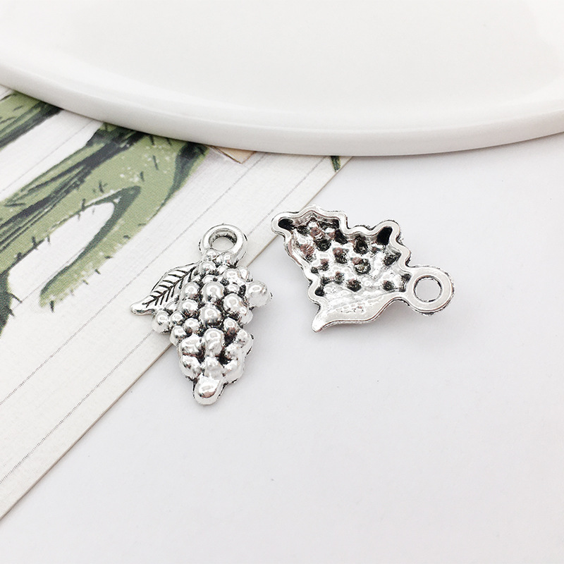 DIY aleación colección plata accesorios pendientes pulsera collar accesorios colgante vino tinto serie trigo oreja copa de vino 1