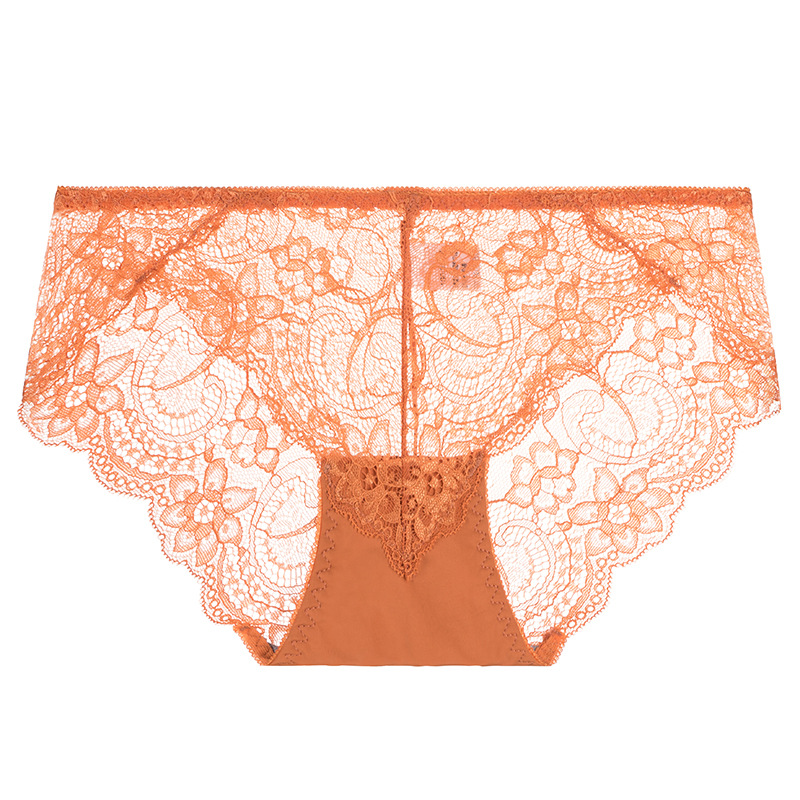 Bragas de mujer de algodón sexy floral con borde de encaje, bragas de mujer japonesas cómodas y agradables para la piel