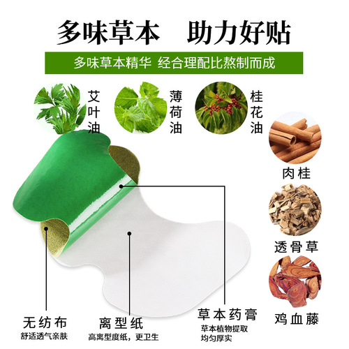 Mugwort cervical vertebra patch, knee patch, lumbar vertebra patch, self-heating ginger shoulder and neck moxibustion patch, mugwort universal patch