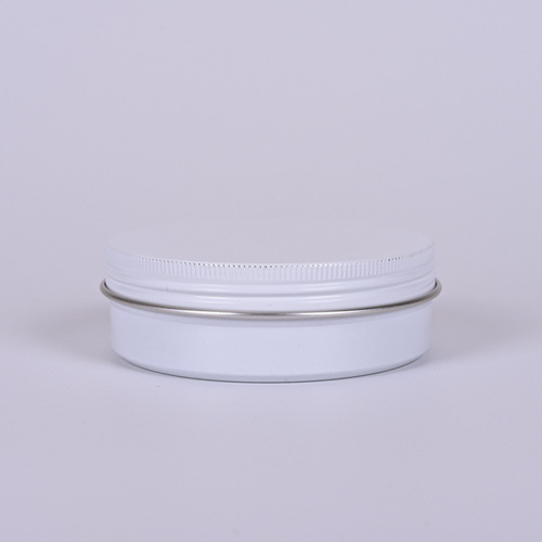 Each unit of aluminum box 5ml-150ml single-sided white threaded metal aluminum box food grade cream sealed aluminum can