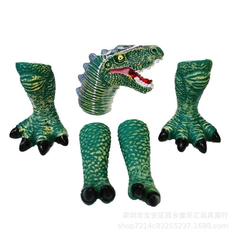 Cross-border vinilo dinosaurio dedo muñeca dinosaurio modelo dinosaurio juguete interactivo dedo juguete