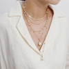 Jewelry from pearl, necklace with tassels, European style, Gothic