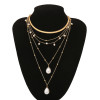 Jewelry from pearl, necklace with tassels, European style, Gothic