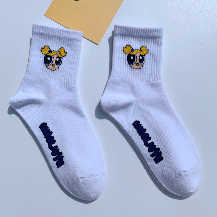 Calcetines unisex de media pantorrilla, estilo calle hip-hop, deporte skate, algodón suave.