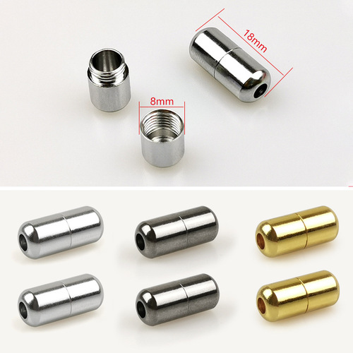 Creative elastic slip-on child round elastic Velcro shoelaces metal capsule fasteners