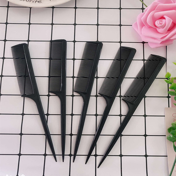 Professional hair salon makeup tool comb plastic pointed-tail comb…
