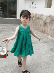 Children's Sweet Backless Dress Summer Girls' Dress Children's Skirt 3-8 Years Old Children's Clothing Dropshipping One Piece