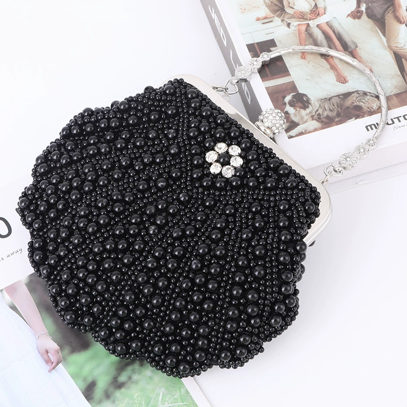 Shell Pearl Evening Clutch, Handheld Elegant Shell-Shaped Bag, Large Capacity