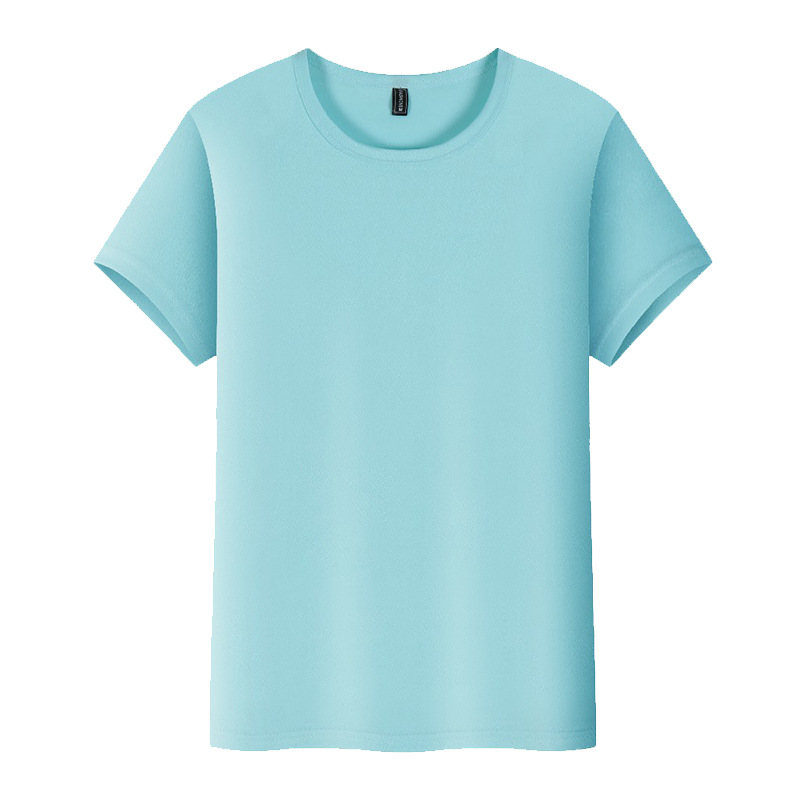 De alta gama de seda de hielo de secado rápido cuello redondo Camiseta logotipo personalizado publicidad camisa cultural camisa polo ropa de trabajo personalizada al por mayor