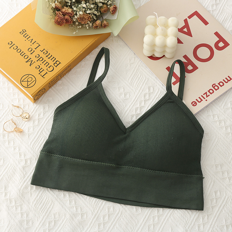 La ropa interior de niña japonesa en forma de U Cruz belleza correa trasera envuelta en el pecho verano nueva celebridad de Internet mismo estilo ropa interior inalámbrica