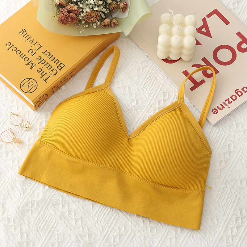La ropa interior de niña japonesa en forma de U Cruz belleza correa trasera envuelta en el pecho verano nueva celebridad de Internet mismo estilo ropa interior inalámbrica