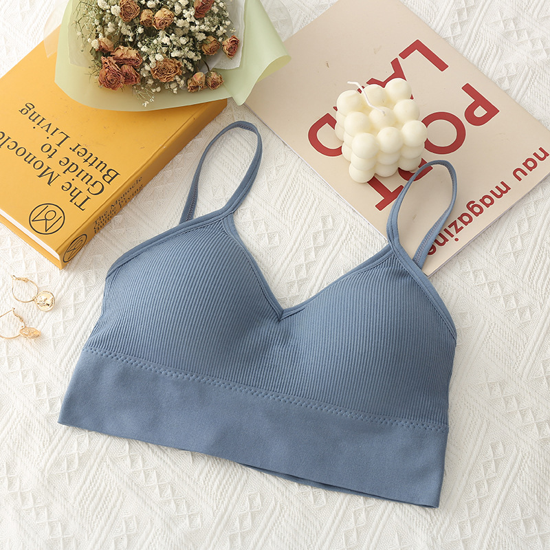 La ropa interior de niña japonesa en forma de U Cruz belleza correa trasera envuelta en el pecho verano nueva celebridad de Internet mismo estilo ropa interior inalámbrica