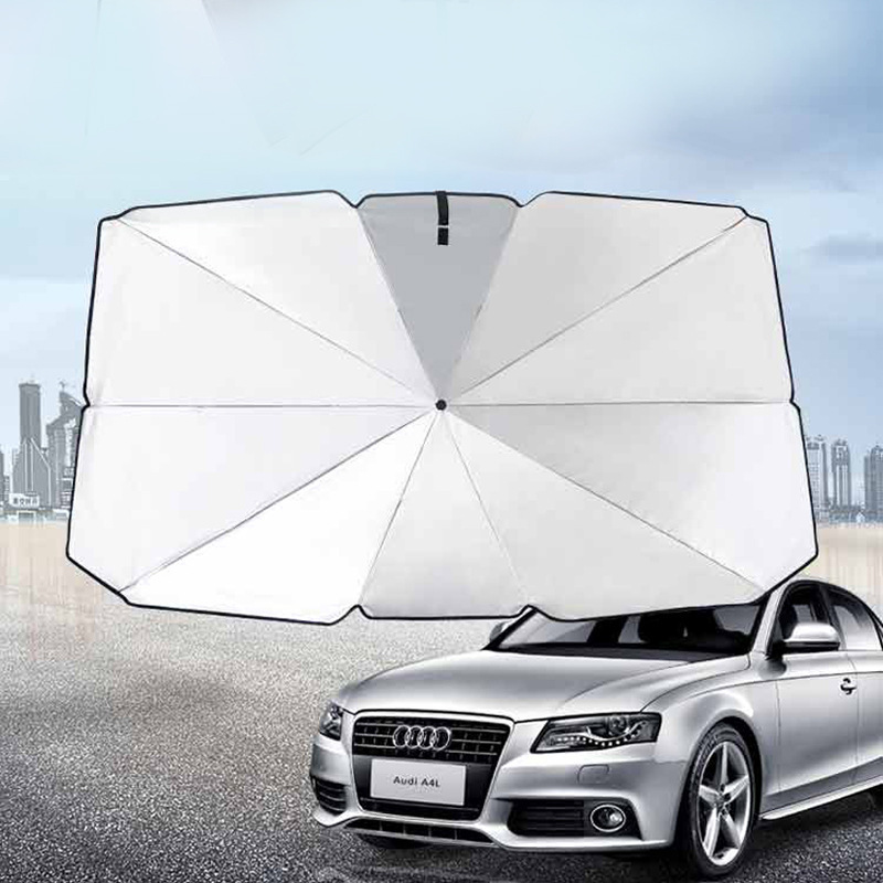 Car Sunshade Sun Visor Front Windshield Sunshade Umbrella Anti-Uv Titanium Silver Retractable Type Car Sunshade Sun Visor Front Windshield Sunshade Umbrella Anti-Uv Titanium Silver Retractable Type