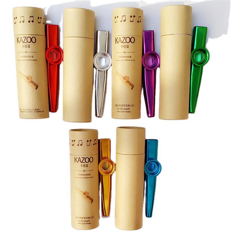 Patrón de tubo de papel flauta de kazoo de metal con cilindro de embalaje de tubo de papel flauta de kazoo