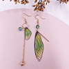 Fresh fashionable brand long earrings with tassels for bride, European style